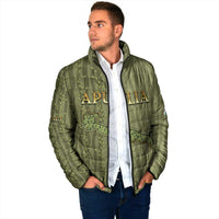 Personalized Italy Apulia Padded Jacket Olive Garden Classic Style