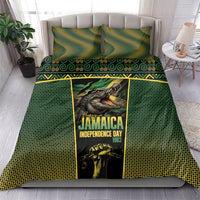 Jamaica Independence Day Bedding Set Crocodile Broken Chain Freedom
