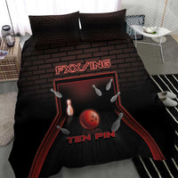 Bowling Bedding Set Ten Pin Neon Style - Wonder Print Shop