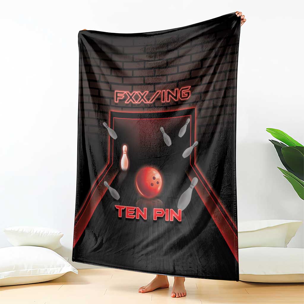 Bowling Blanket Ten Pin Neon Style - Wonder Print Shop