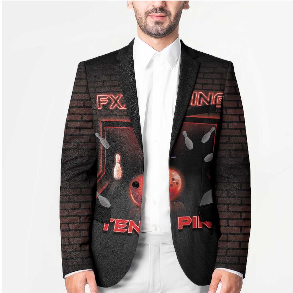 Personalized Bowling Blazer Ten Pin Neon Style - Wonder Print Shop