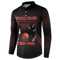 Personalized Bowling Button Sweatshirt Ten Pin Neon Style - Wonder Print Shop