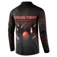 Personalized Bowling Button Sweatshirt Ten Pin Neon Style - Wonder Print Shop