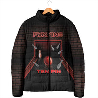 Personalized Bowling Padded Jacket Ten Pin Neon Style - Wonder Print Shop