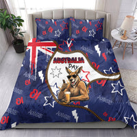 Australia Flag Day Bedding Set Cool Kangaroo Beer Aussie Aussie Oi Oi