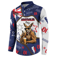 Australia Flag Day Button Sweatshirt Cool Kangaroo Beer Aussie Aussie Oi Oi