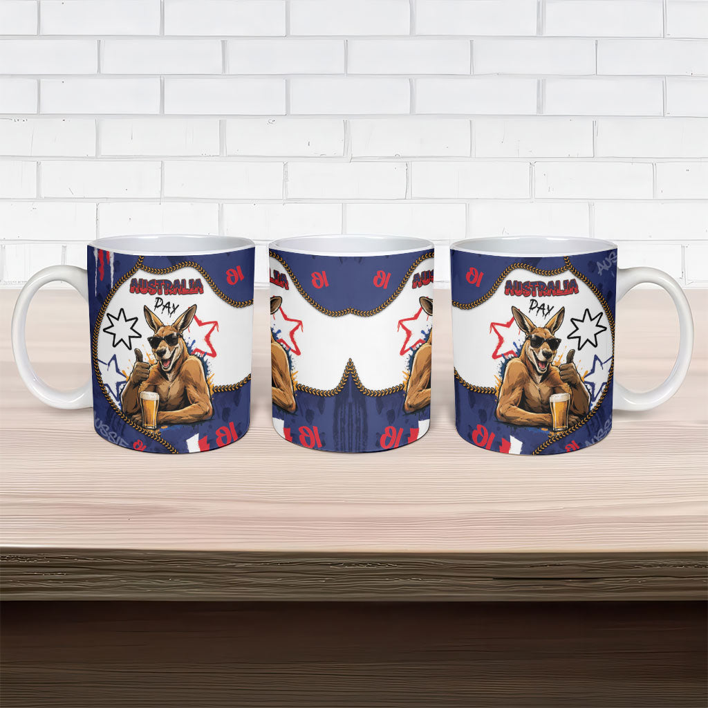 Australia Flag Day Ceramic Mug Cool Kangaroo Beer Aussie Aussie Oi Oi