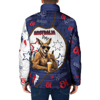 Australia Flag Day Padded Jacket Cool Kangaroo Beer Aussie Aussie Oi Oi