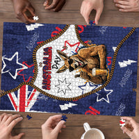 Australia Flag Day Puzzle Cool Kangaroo Beer Aussie Aussie Oi Oi