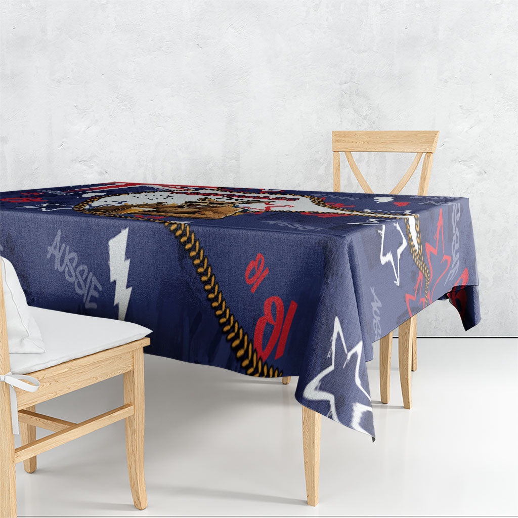 Australia Flag Day Tablecloth Cool Kangaroo Beer Aussie Aussie Oi Oi