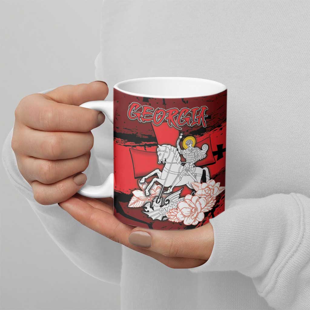 Personalized Georgia Ceramic Mug Patron Saint Symbol - Wonder Print Shop
