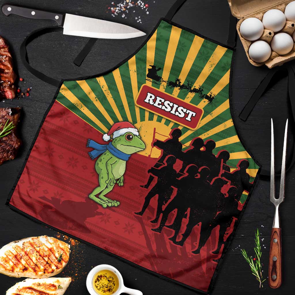 Merry Resistmas Apron Resist Portland Frog - Wonder Print Shop