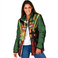 Merry Resistmas Padded Jacket Resist Portland Frog - Wonder Print Shop