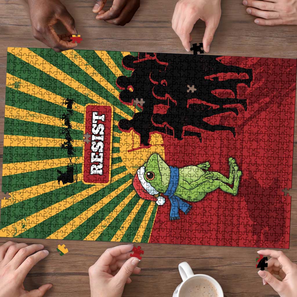 Merry Resistmas Puzzle Resist Portland Frog - Wonder Print Shop