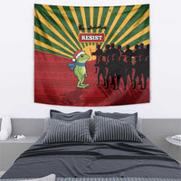 Merry Resistmas Tapestry Resist Portland Frog - Wonder Print Shop