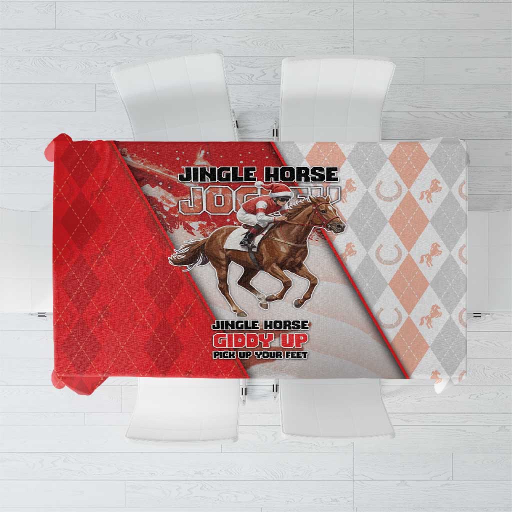 Horse Racing Christmas Tablecloth Giddy Up Pick Up Your Feet - Wonder Print Shop