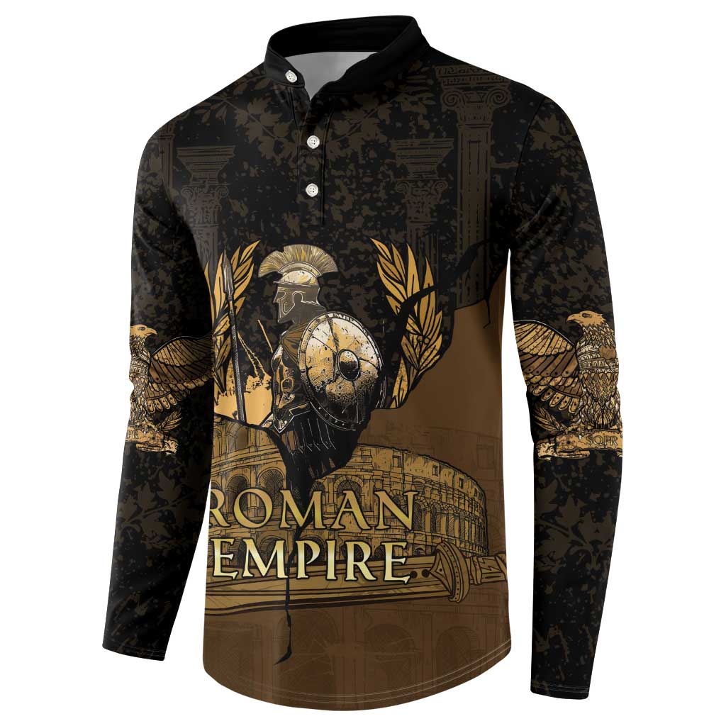 Roman Empire Button Sweatshirt Centurion Colosseum - Wonder Print Shop
