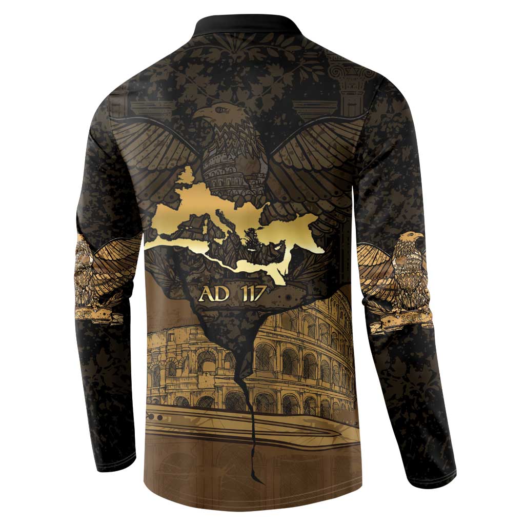 Roman Empire Button Sweatshirt Centurion Colosseum - Wonder Print Shop