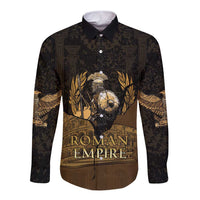 Roman Empire Long Sleeve Button Shirt Centurion Colosseum - Wonder Print Shop
