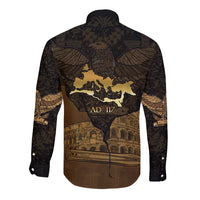 Roman Empire Long Sleeve Button Shirt Centurion Colosseum - Wonder Print Shop