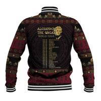 Macedonian Empire Baseball Jacket Alexander The Great World Tour - Wonder Print Shop