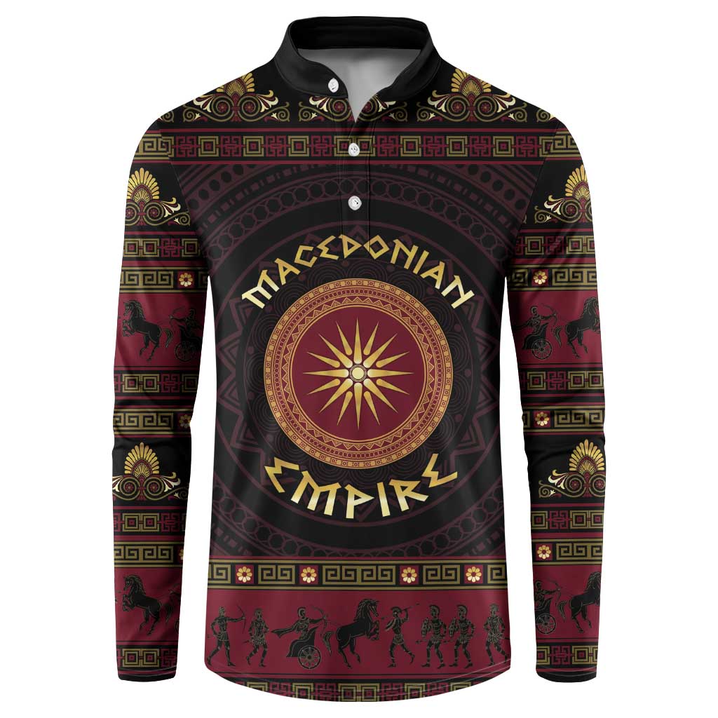 Macedonian Empire Button Sweatshirt Alexander The Great World Tour - Wonder Print Shop