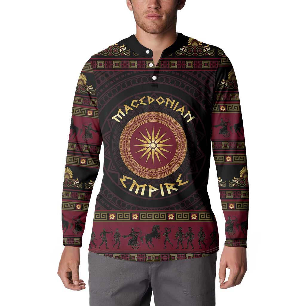 Macedonian Empire Button Sweatshirt Alexander The Great World Tour - Wonder Print Shop