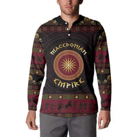 Macedonian Empire Button Sweatshirt Alexander The Great World Tour - Wonder Print Shop