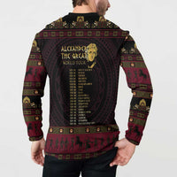 Macedonian Empire Button Sweatshirt Alexander The Great World Tour - Wonder Print Shop