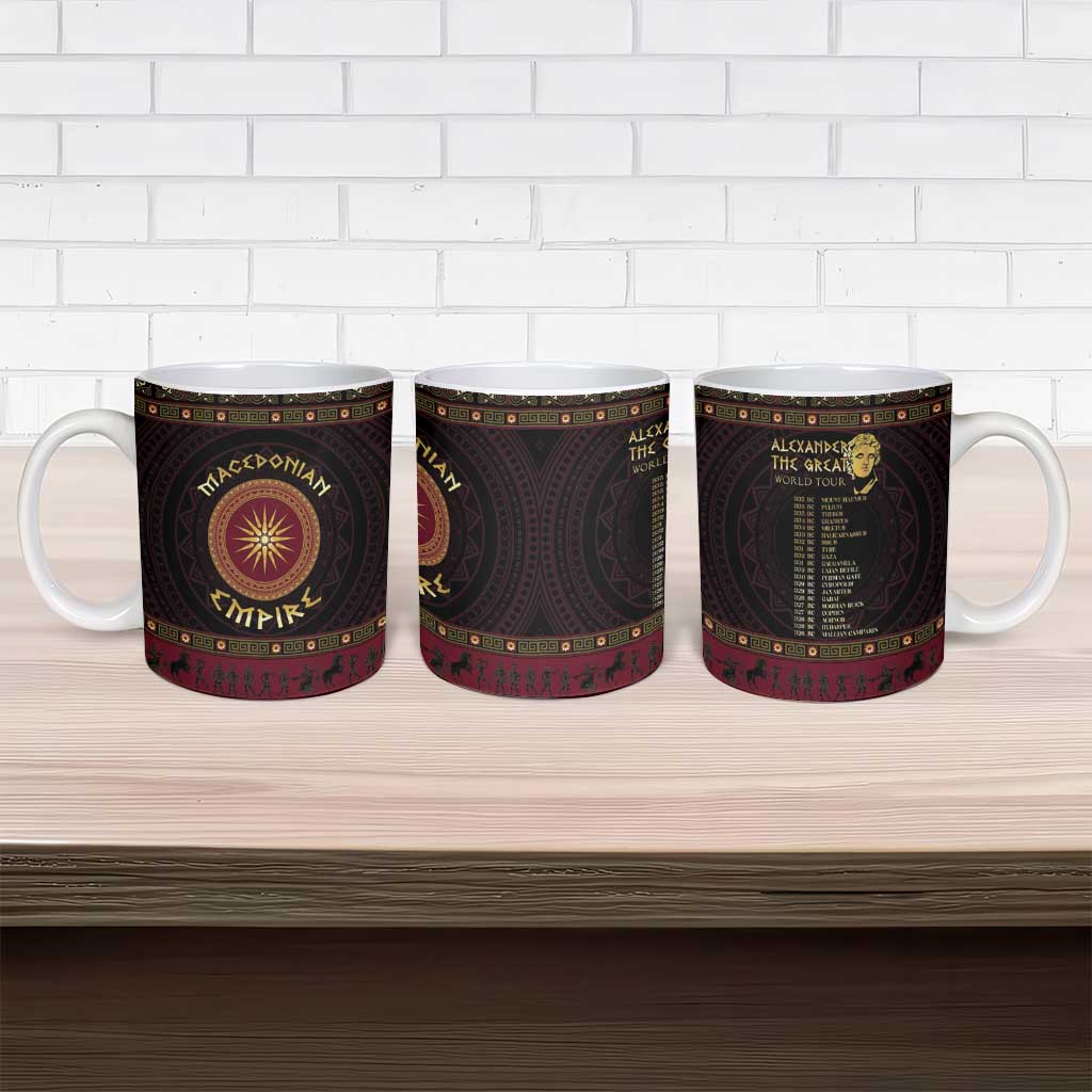 Macedonian Empire Ceramic Mug Alexander The Great World Tour - Wonder Print Shop