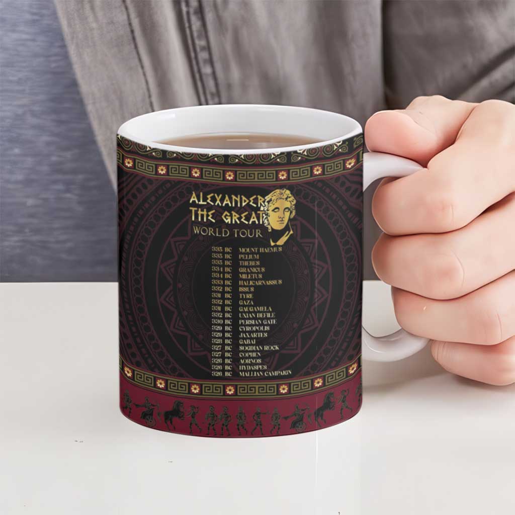 Macedonian Empire Ceramic Mug Alexander The Great World Tour - Wonder Print Shop