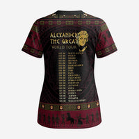 Macedonian Empire Scrub Top Alexander The Great World Tour - Wonder Print Shop
