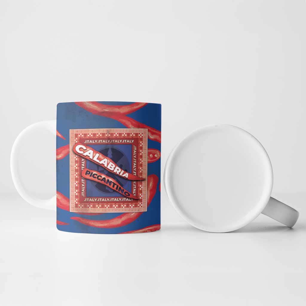 Personalized Italy Calabria Ceramic Mug Piccantino Vintage Style