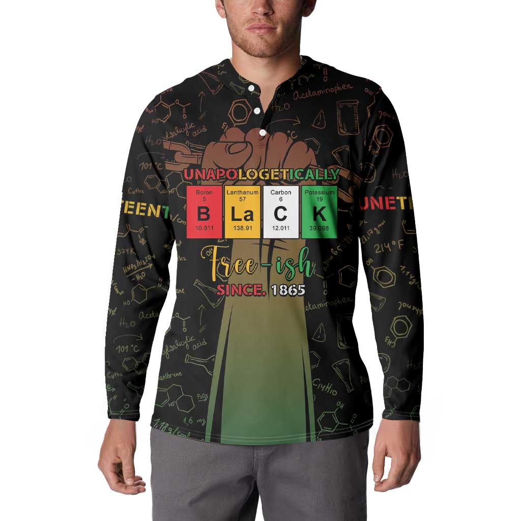 Juneteenth 1865 Button Sweatshirt Unapologetically Black