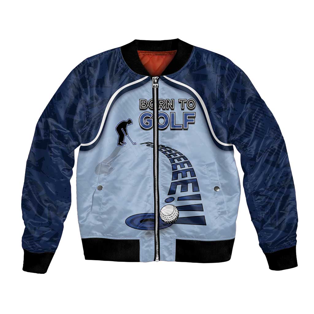 Golf Bomber Jacket Sporty Style Navy - Wonder Print Shop