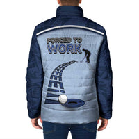 Golf Padded Jacket Sporty Style Navy - Wonder Print Shop