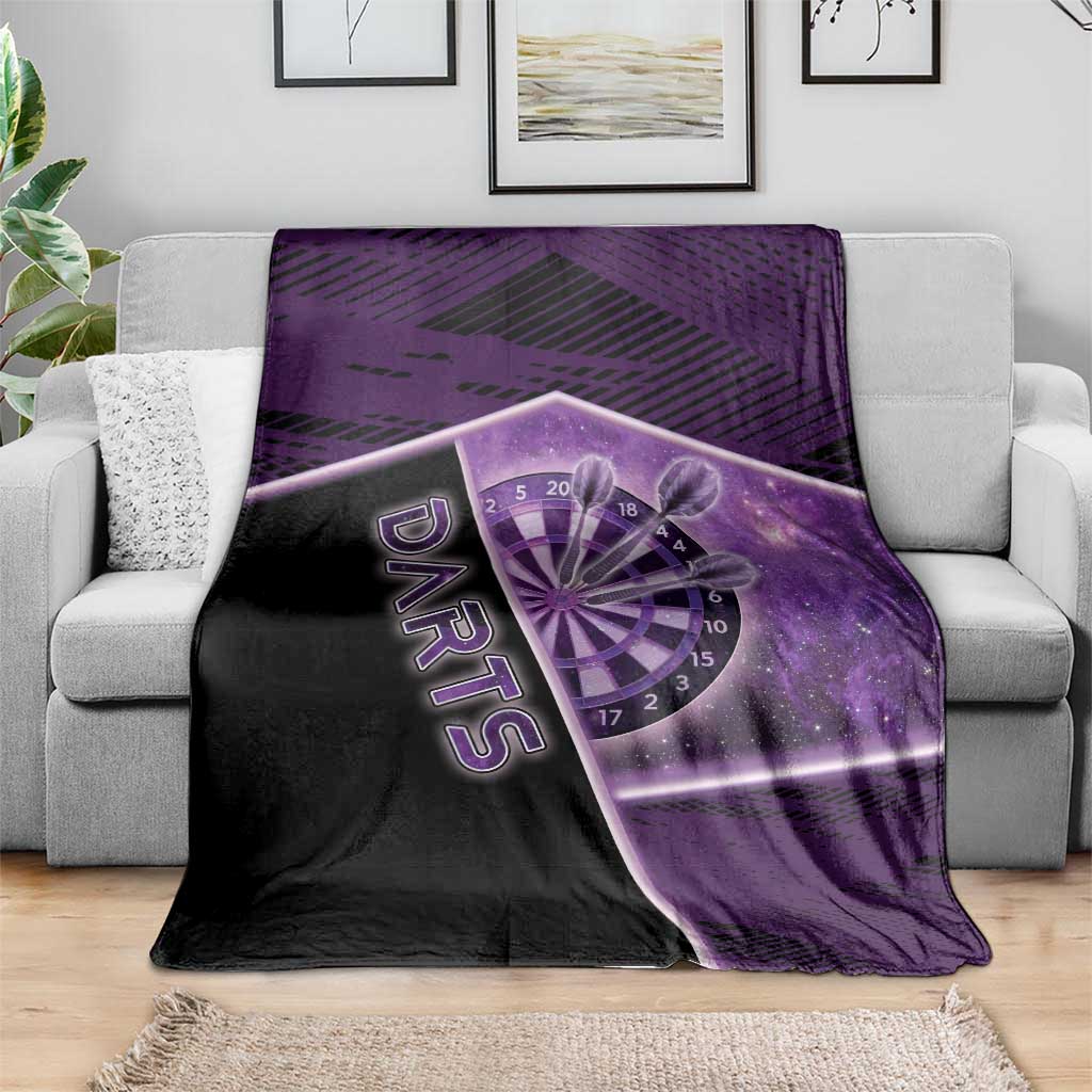 Darts Blanket Galaxy Style Purple - Wonder Print Shop