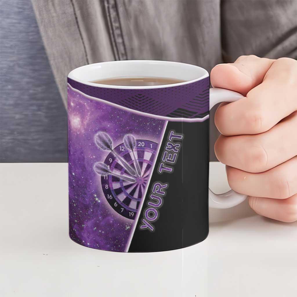 Darts Ceramic Mug Galaxy Style Purple - Wonder Print Shop
