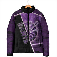 Personalized Darts Padded Jacket Galaxy Style Purple - Wonder Print Shop