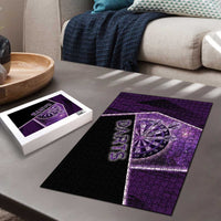 Darts Puzzle Galaxy Style Purple - Wonder Print Shop