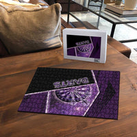 Darts Puzzle Galaxy Style Purple - Wonder Print Shop