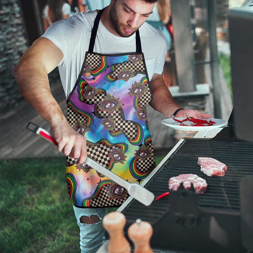 Hippie Apron Psychedelic Third Eye Art - Wonder Print Shop