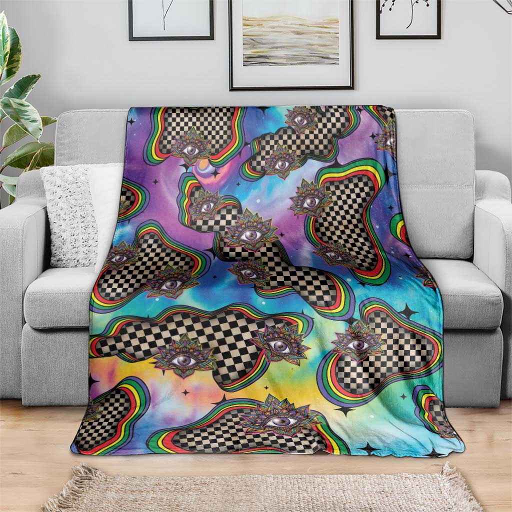 Hippie Blanket Psychedelic Third Eye Art - Wonder Print Shop