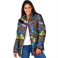 Hippie Padded Jacket Psychedelic Third Eye Art - Wonder Print Shop