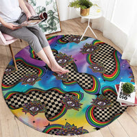 Hippie Round Carpet Psychedelic Third Eye Art - Wonder Print Shop