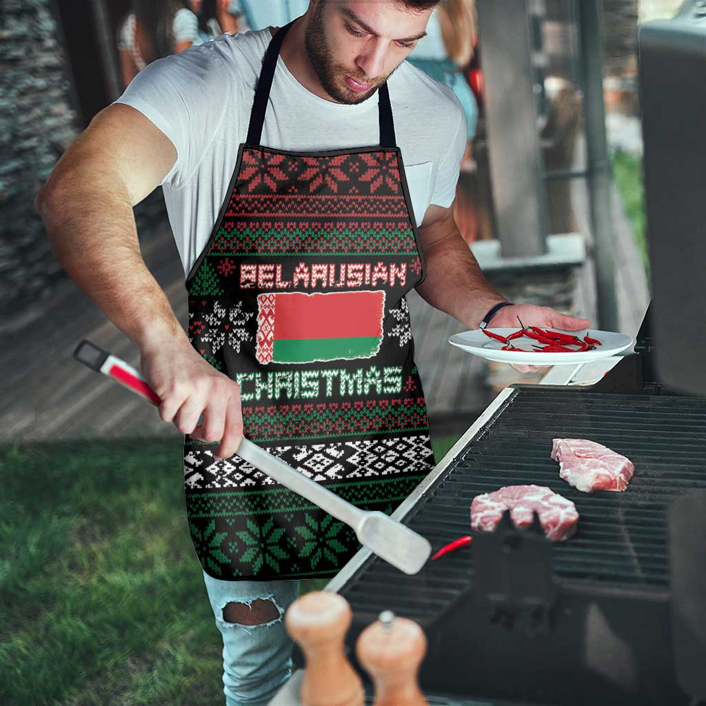 Belarus Christmas Apron Flag With Belarusian Patterns - Wonder Print Shop
