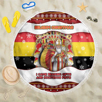 Belgium Beach Blanket Saint Nicholas With Patterns Xmas - Wonder Print Shop