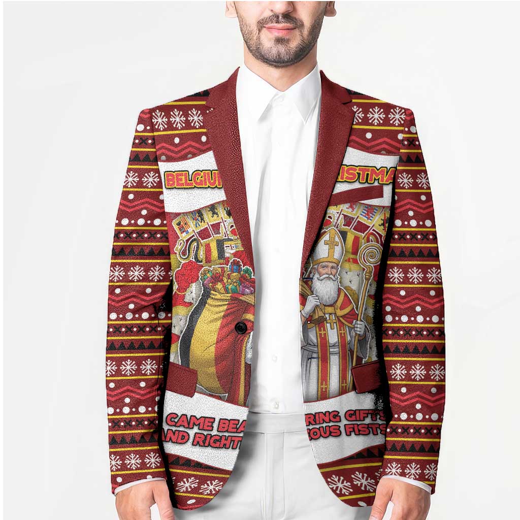 Personalized Belgium Blazer Saint Nicholas With Patterns Xmas - Wonder Print Shop