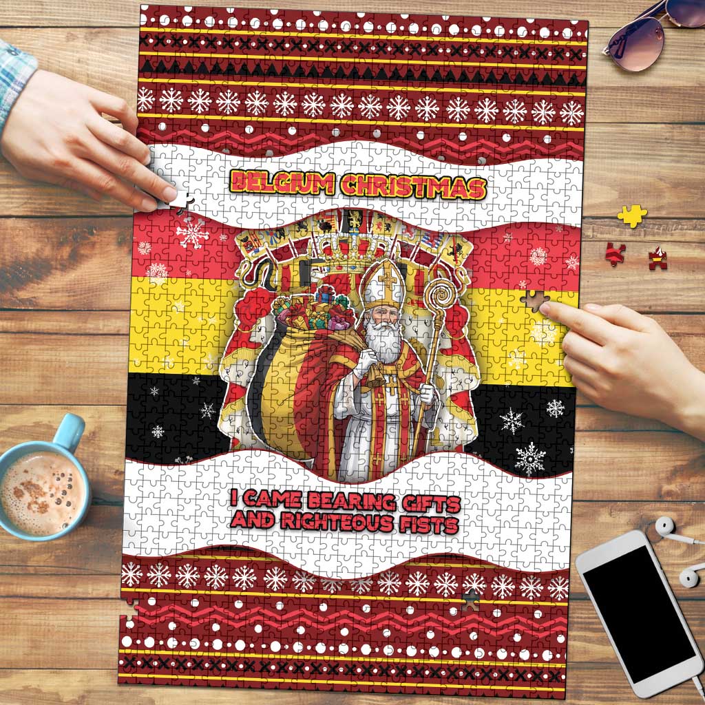 Belgium Puzzle Saint Nicholas With Patterns Xmas - Wonder Print Shop