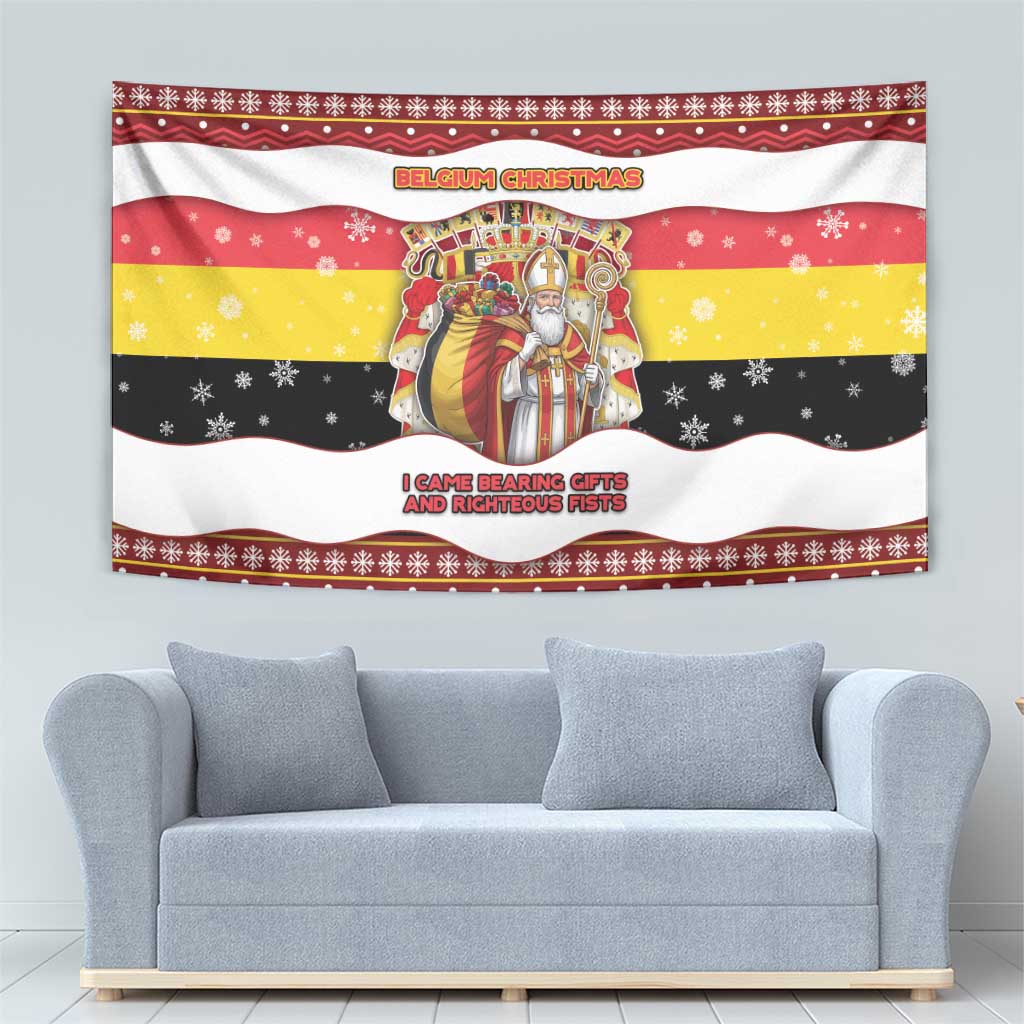Belgium Tapestry Saint Nicholas With Patterns Xmas - Wonder Print Shop